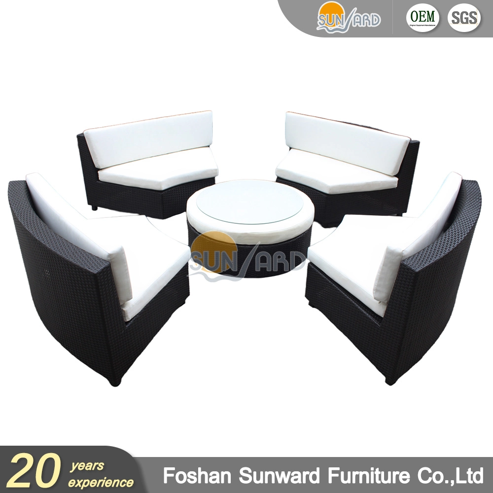 Customized Chinese Outdoor Wicker Rattan Sofa Set for Patio Garden