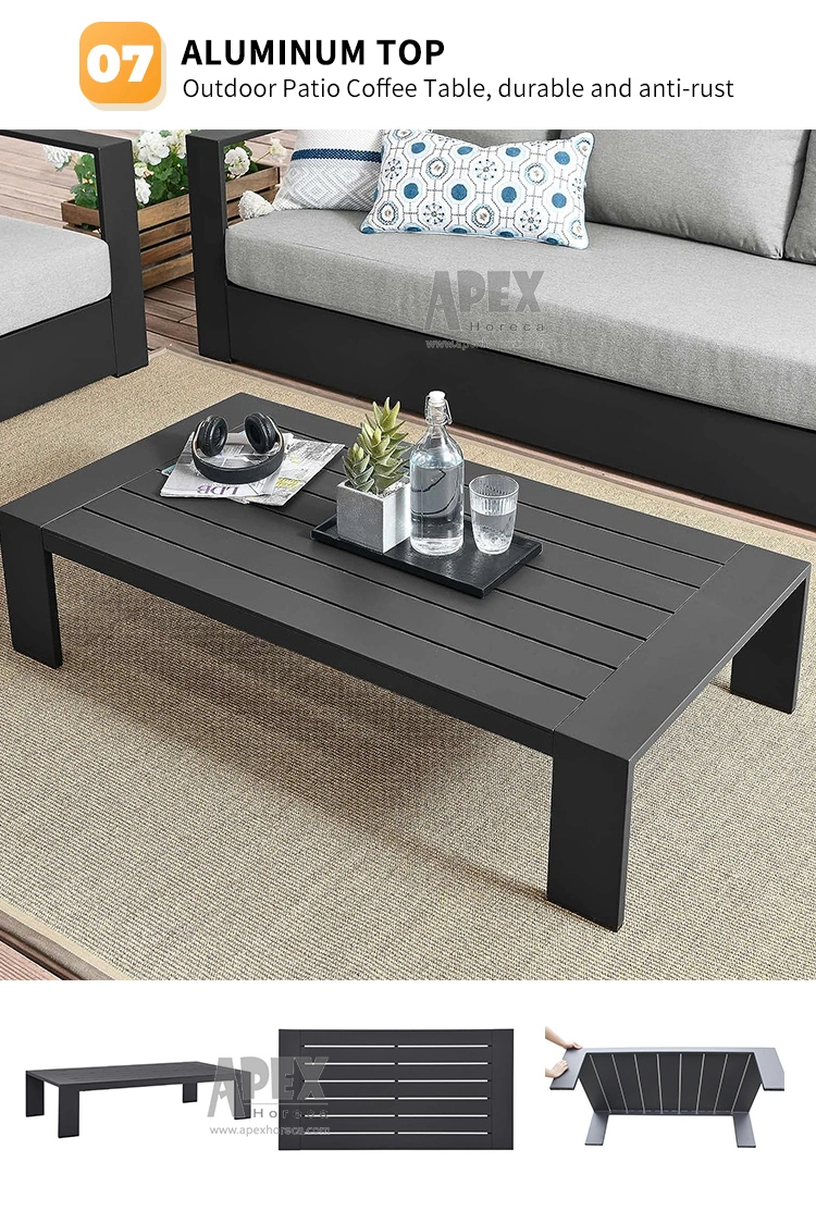 Elegant All-Weather Aluminum Frame Indoor Outdoor Furniture Sofa Set Luxury