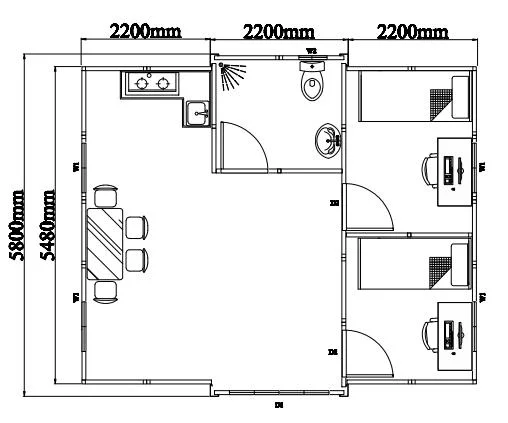 Expandable Container Dining Room