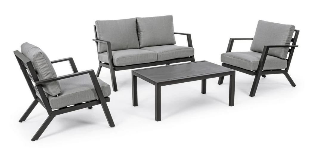 2023 New Arrival Aluminum Conversation Sofa Set Outdoor Lounge Patio Furniture Set