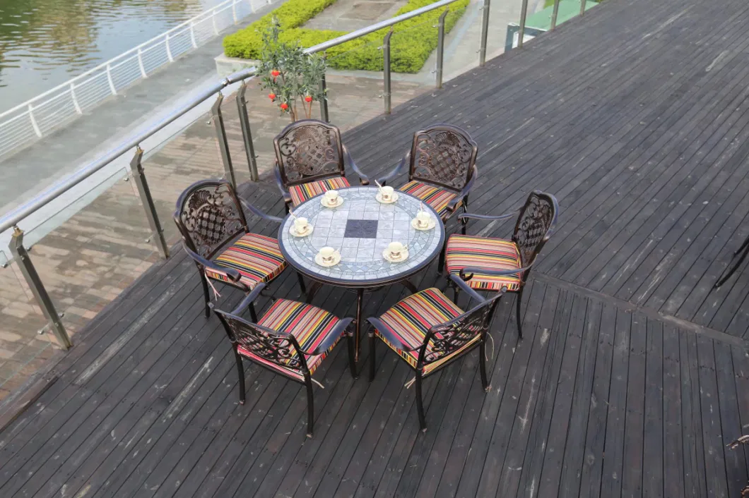 Outdoor Furniture Set Aluminum Five Outdoor Leisure Garden Courtyard of Europe Type Furniture Open-Air Balcony Chairs and Tables