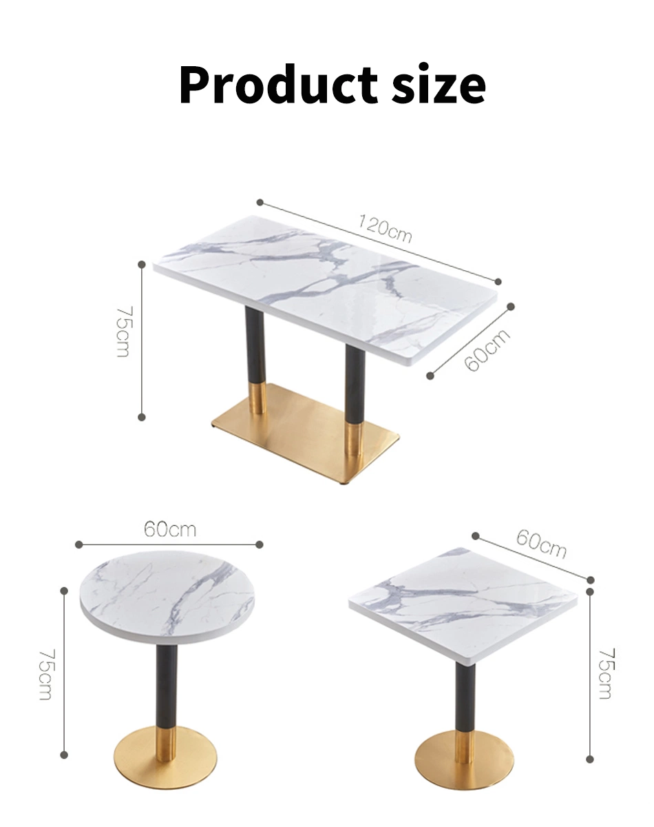 Modern Cafe Table Chairs Fast Food Dining Table Restaurant Set Furniture Bar Pub Table Chairs with Metal Leg