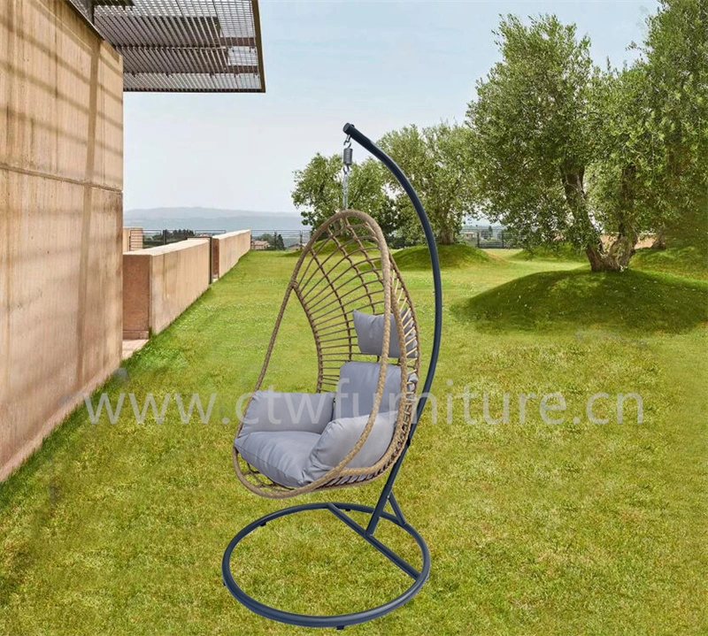 Home Hotel Outdoor Garden Patio Hanging Rattan Wicker Egg Hammock Swing Chair