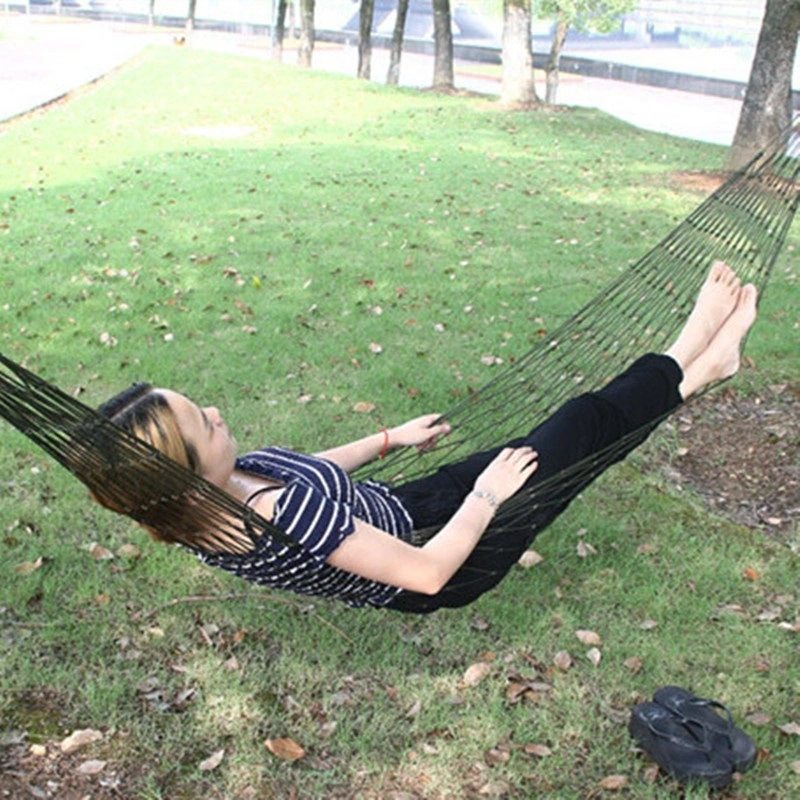 Hanging Mesh Nylon Rope Hammock Swing Outdoor Garden Balcony Backyard Ci16933