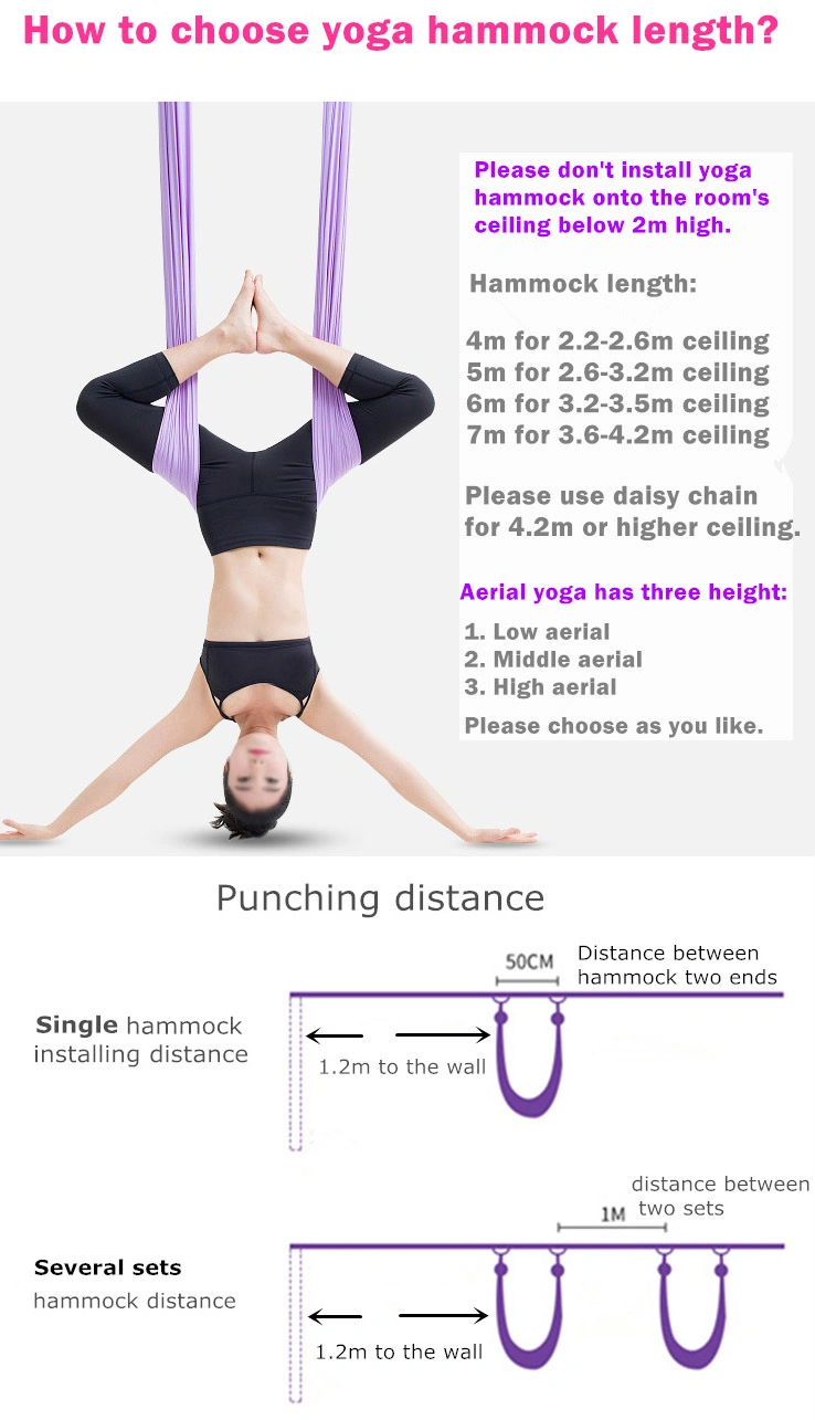 7m High Strength Anti Gravity Yoga 20 Colors Professional Aerial Yoga Hammock Nylon Yoga Swing