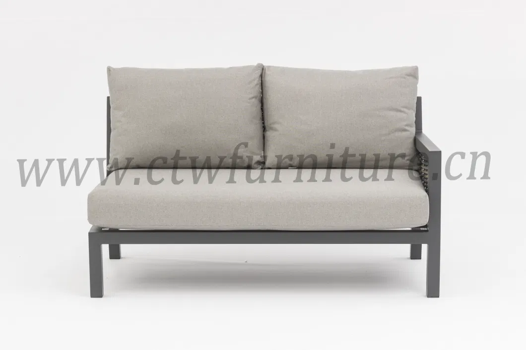 Luxury Backyard Balcony Rattan Cane Wicker Outdoor Couch Lounge Patio Furniture Sofa