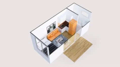 Light Steel Structure Flat Pack Container House Dining Room