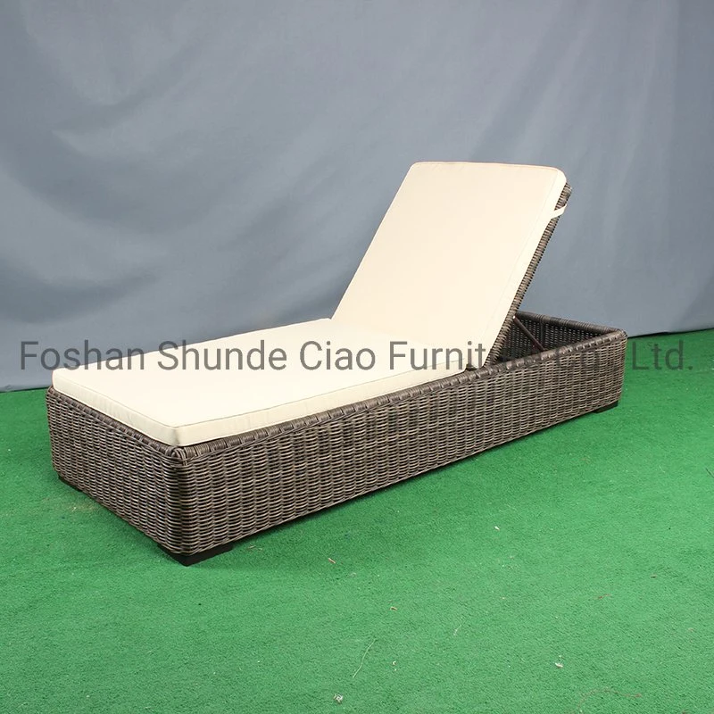 Outdoor Hotel Pool Furniture Leisure Rattan Chaise Lounge