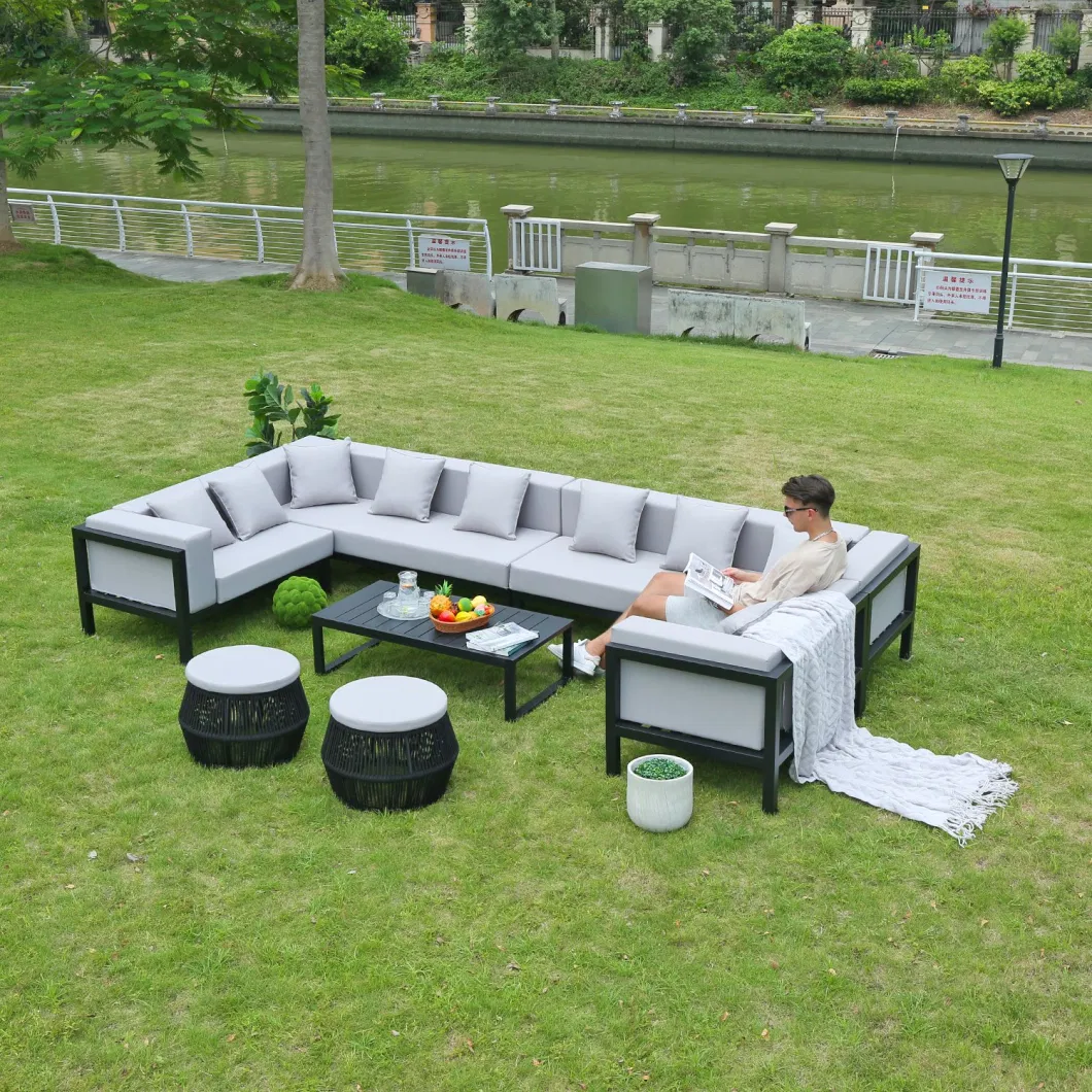 Wholesale Modern Style Aluminum Frame Furniture Outdoor Sofa Set for Home Hotel Garden Patio