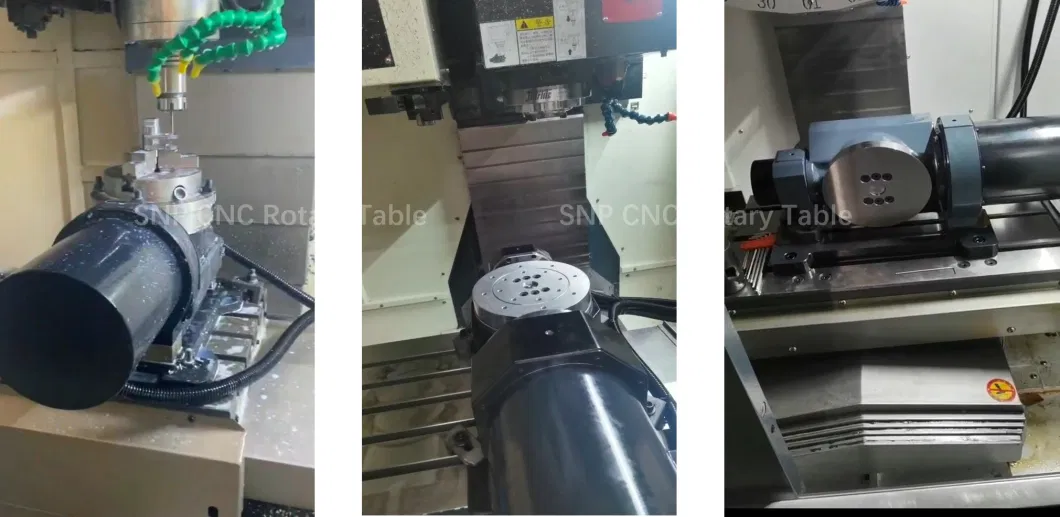 Hg225 CNC 4axis 5axis Rotary Indexing Table Used on 3axis Vertical Milling Cutting Tapping Machine Center Tool Dia: 225mm for Turntable with Brake