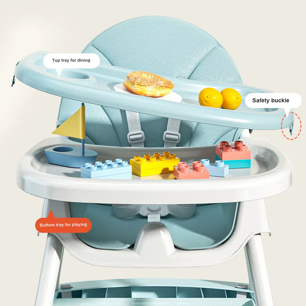 Wholesale Custom Adjustment Height Rocking Chair 3 in 1 Feeding Baby High Chair for Dining