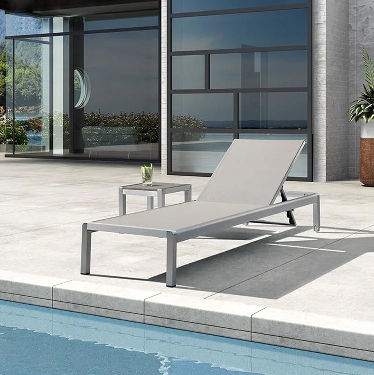 Outdoor Patio Garden Furniture Courtyard Luxury Rattan Furniture Aluminum Chaise Sun Lounger