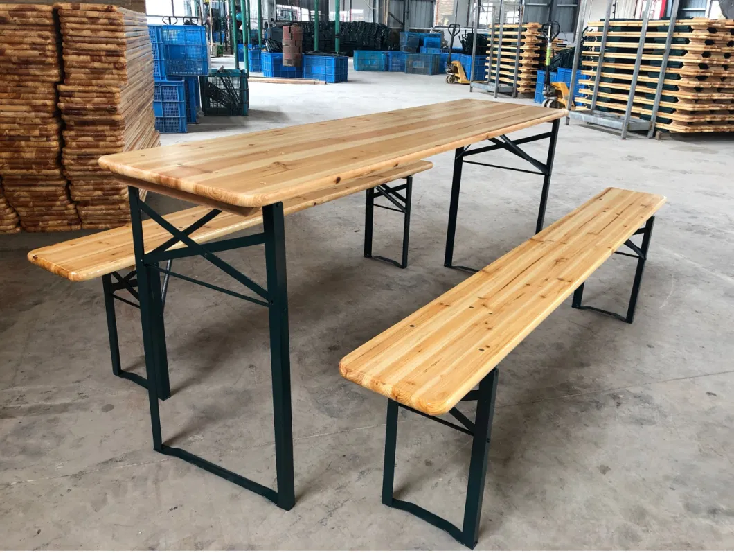 Wooden Foldable Garden Picnic Beer Table Set