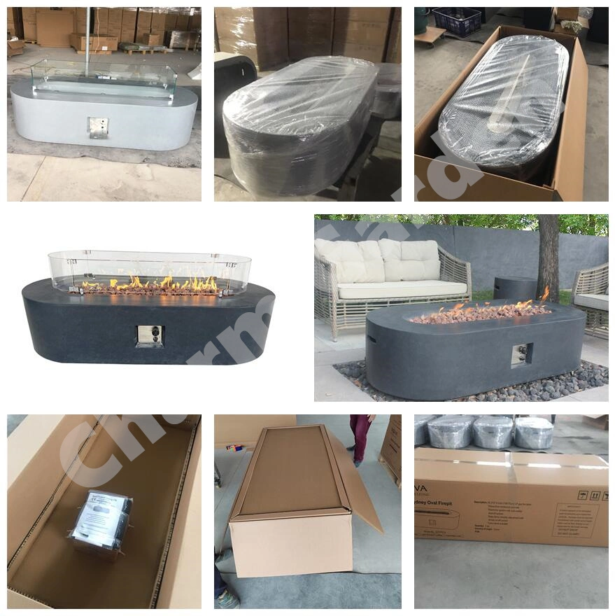 Coffee Gas Fire Pit Table Fire Table Good Match with Outdoor Rattan Furniture Sofa Set