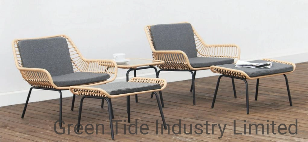 3PCS Garden Patio Rattan Round Dining Set Outdoor Furniture