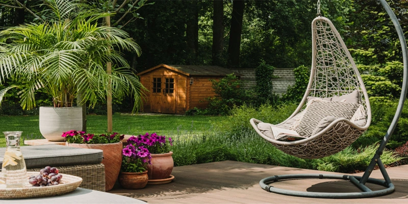 Classic Design Cheap Single Seat Wicker Rattan Garden Outdoor Lounger Hammock Patio Home Hanging Swings Leisure Furniture