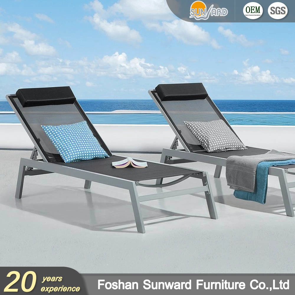 Customized Resort Hotel Garden Patio Outdoor Furniture Aluminum Beach Chair Pool Chaise Lounge