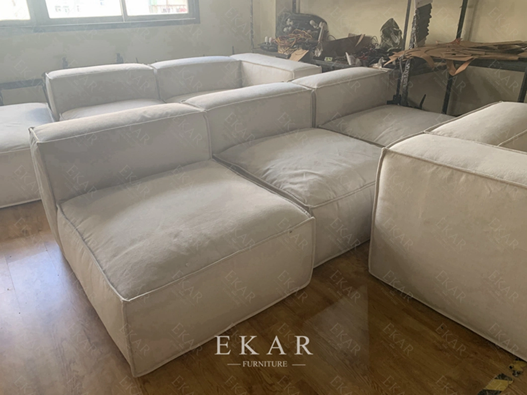 Home Furniture Leather Sofa Set Furniture Living Room Modern Fabric Sofa Upholstered 1 3 4 Seater Design Sectional Sofa