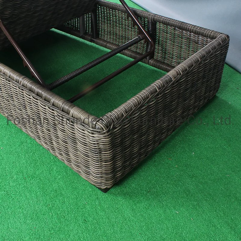 Outdoor Hotel Pool Furniture Leisure Rattan Chaise Lounge