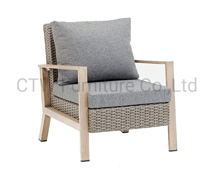 Patio Outdoor Garden Furniture Wicker Sofa Coffee Conversation Set Heat Transfer Printing
