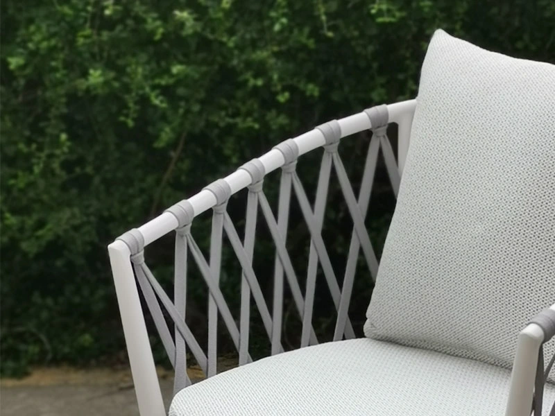 Hot Popular Aluminum Rope Outdoor Garden Furniture Dining Chair