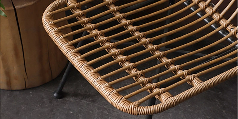 Factory Wholesale Rattan Patio Dining Set Furniture Outdoor Garden Metal Frame Wicker Chairs