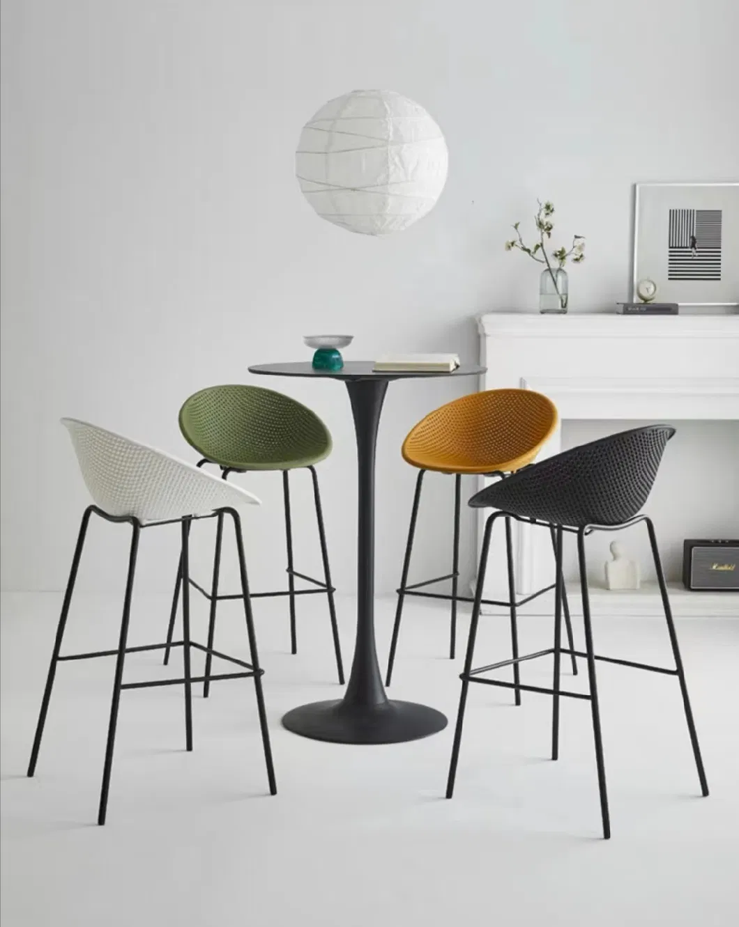 Wholesale Home Modern Furniture Restaurant Living Room Bar Stool Plastic Dining Chair