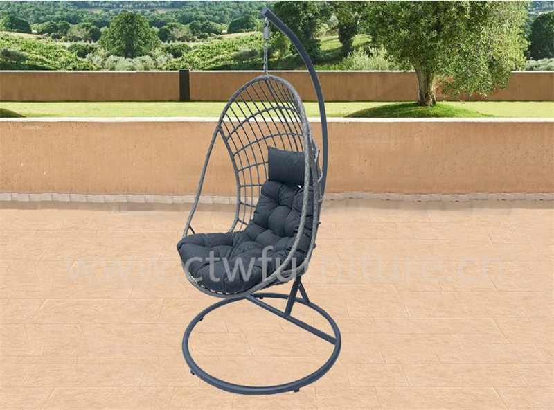 Home Hotel Outdoor Garden Patio Hanging Rattan Wicker Egg Hammock Swing Chair