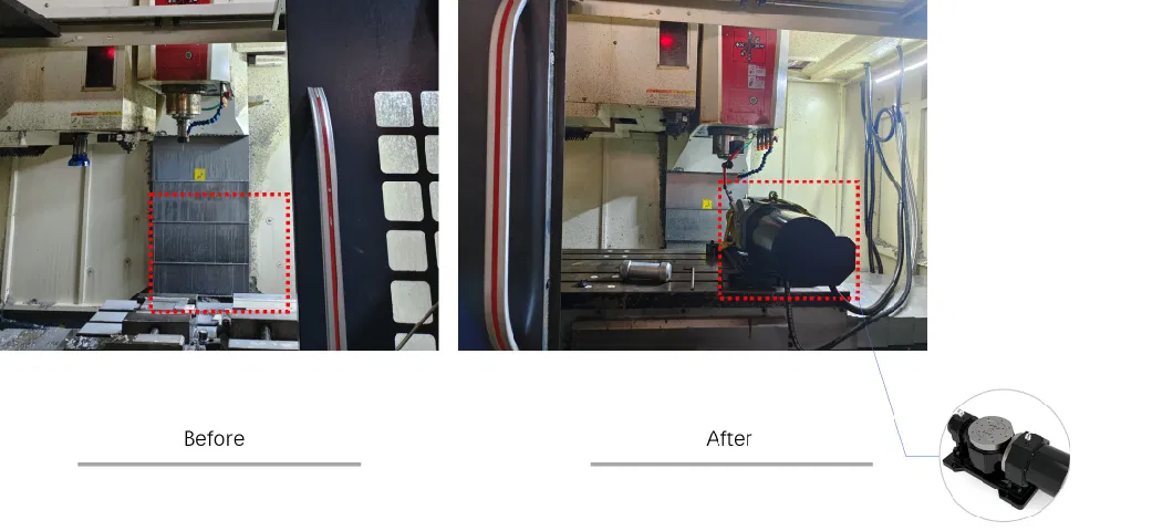 Hg225 CNC 4axis 5axis Rotary Indexing Table Used on 3axis Vertical Milling Cutting Tapping Machine Center Tool Dia: 225mm for Turntable with Brake