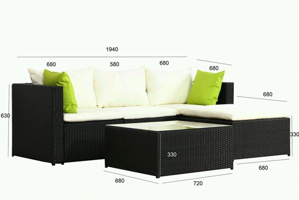 Most Popular Rattan Sofa Set Royal Garden Outdoor Furniture Lounge Sofa