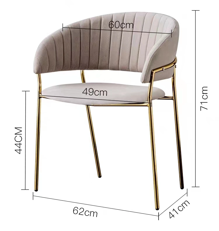 China Wholesale Modern Living Room Furniture Restaurant Dining Room Ergonomic Velvet chair