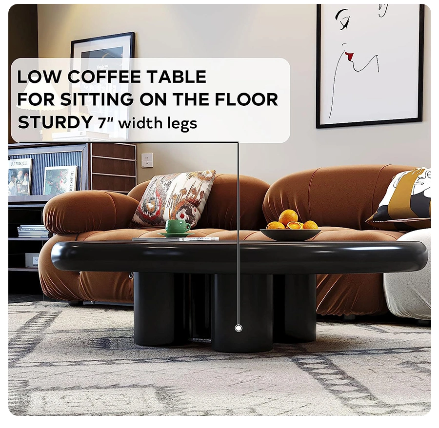MDF Wooden Modern Living Room White Small Nordic Centre Tea Table Cloud Coffee Table