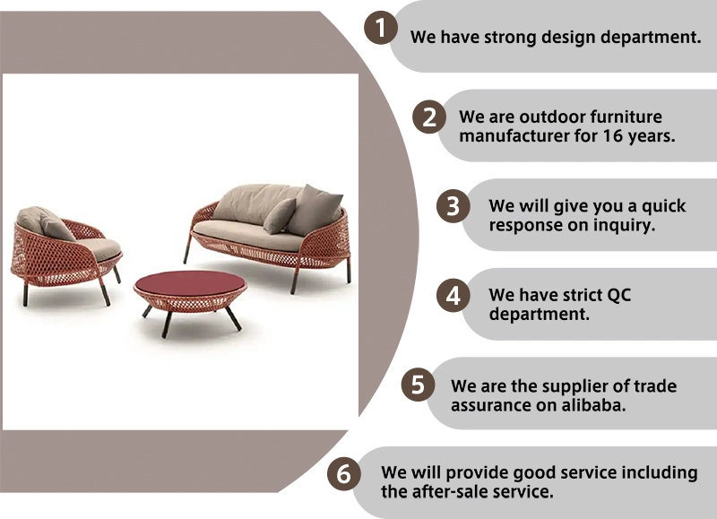 Aluminum All Weather Outdoor Indoor Luxury Furniture Modular Resort Patio Furniture Garden Sofa Set