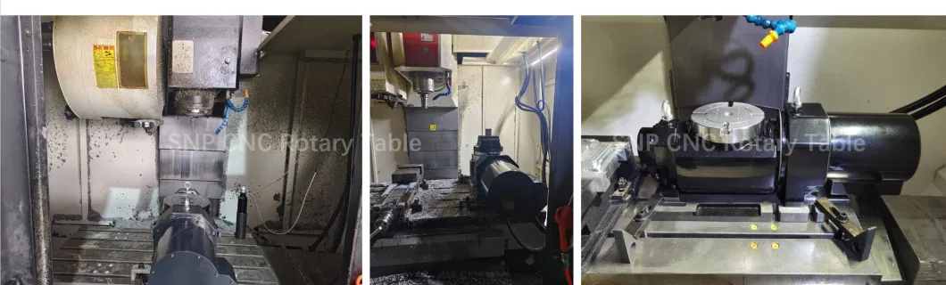 Hg225 CNC 4axis 5axis Rotary Indexing Table Used on 3axis Vertical Milling Cutting Tapping Machine Center Tool Dia: 225mm for Turntable with Brake