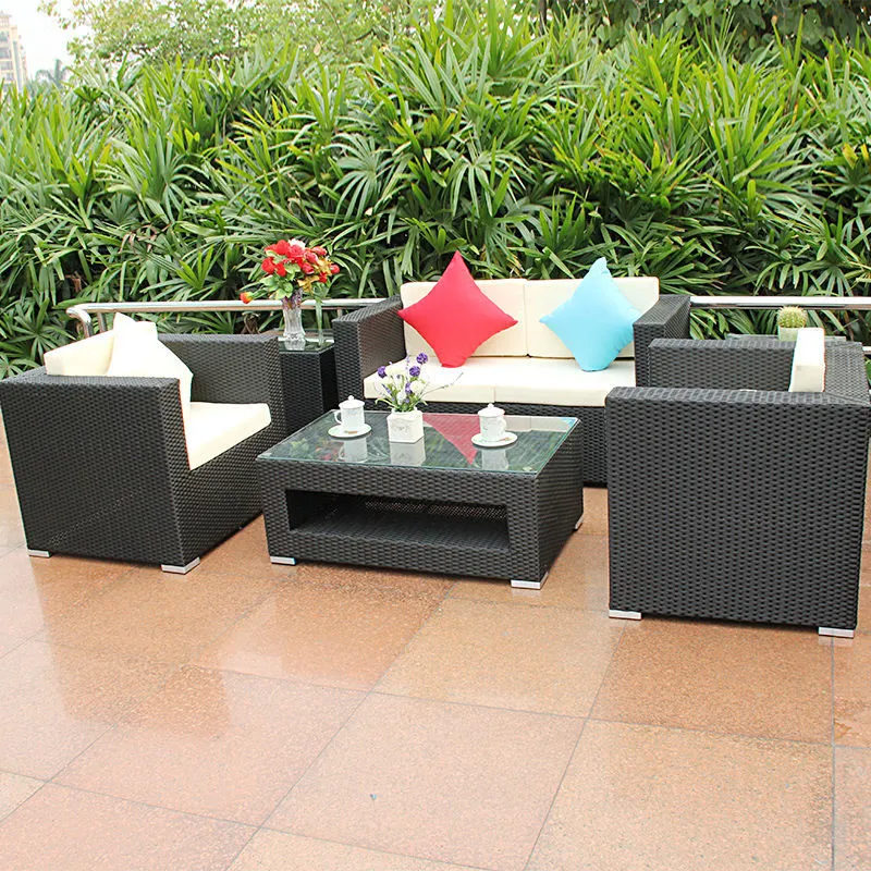 American Popular High Quality Outdoor Garden Balcony Wicker Sectional Rattan Sofa