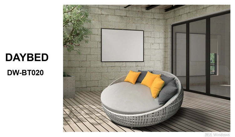 Wholesale Wicker Round Swimming Pool Houtel Rattan Daybed Sun Garden Day Bed Patio Balcony Furniture