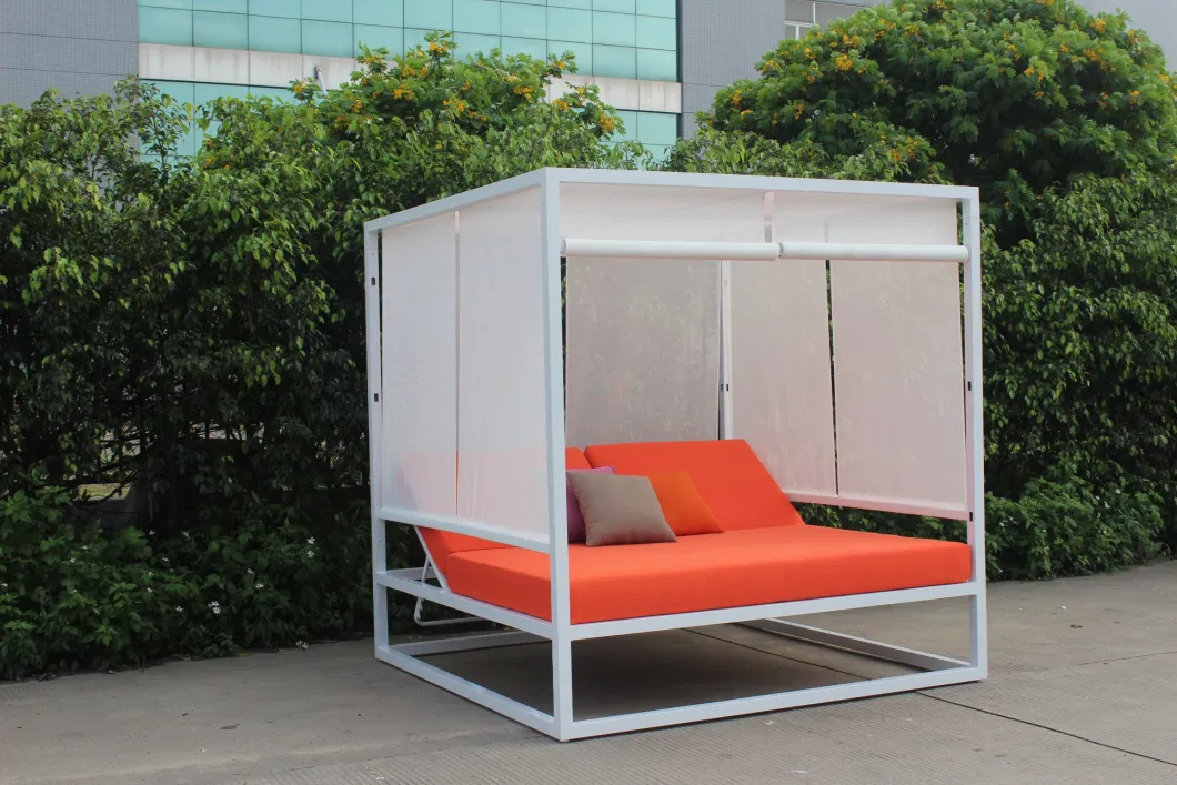 Modern Design Outdoor Hotel Pool Side Furniture Beach Aluminum Lounge Cabana Daybed