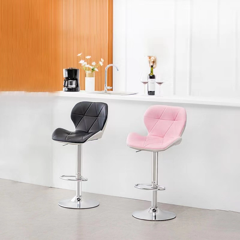 Modern Minimalist High Bar Chair Swivel Lifting Pulley Leisure Barber Bar Chair