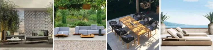 Cheap Muebles De Jardin Villa Rattan Sunbed Garden Outdoor Furniture