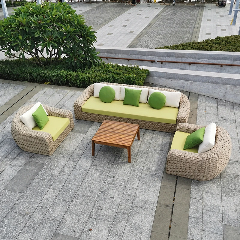 Outdoor Modern Couch Sofa Rope Wicker Furniture Garden Patio Sofas