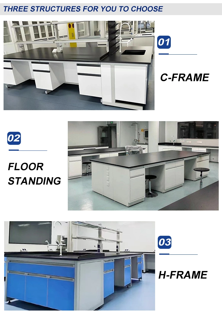 Island Bench Hospital Laboratory Furniture Inspection Center Table