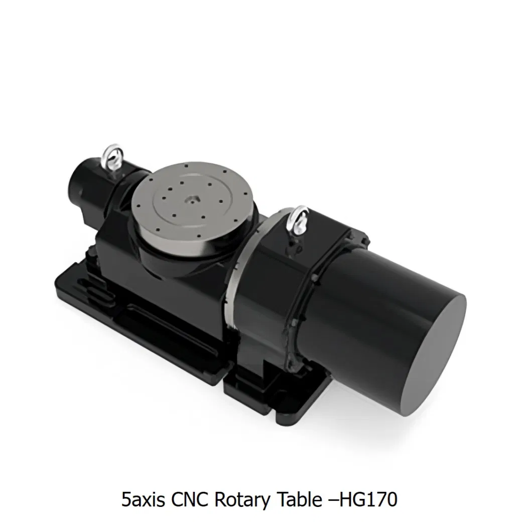 Hg225 CNC 4axis 5axis Rotary Indexing Table Used on 3axis Vertical Milling Cutting Tapping Machine Center Tool Dia: 225mm for Turntable with Brake