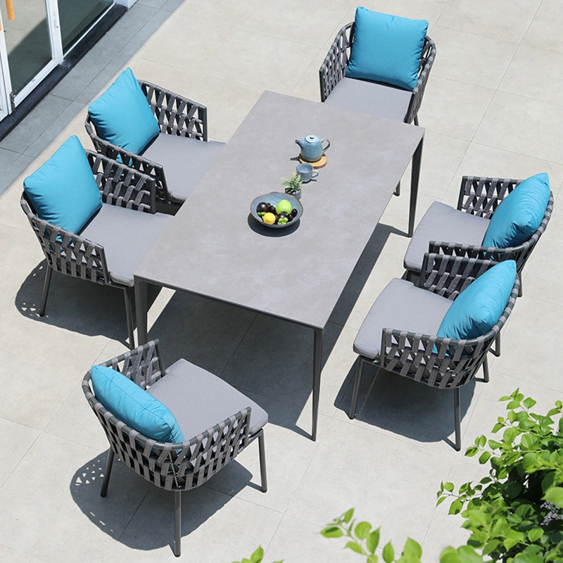 Morden Courtyard Balcony Outdoor Tea Table and Chair Combination Set