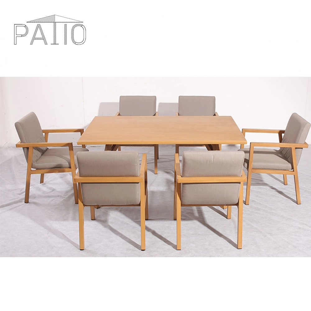 Factory Design Outdoor Home Patio Garden Furniture Teak Wood Hotel Dining Table and Chair Furniture Set