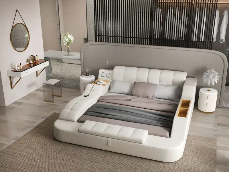 Nova Luxury Living Room Furniture Large Sofa Bed King Size Italian Style Leather Function Sofa Massage Bed