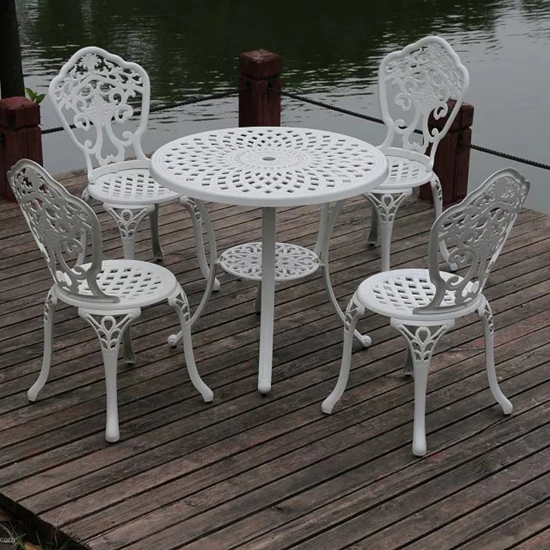 Outdoor Bistro Sets Metal Patio Chair Set Furniture Cast Antique Outdoor Cast Aluminum Garden Patio Table and Chair Set