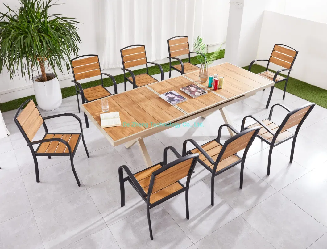 Wholesale Modern Combine Style Outdoor Garden Aluminum Extendable Dining Long Table