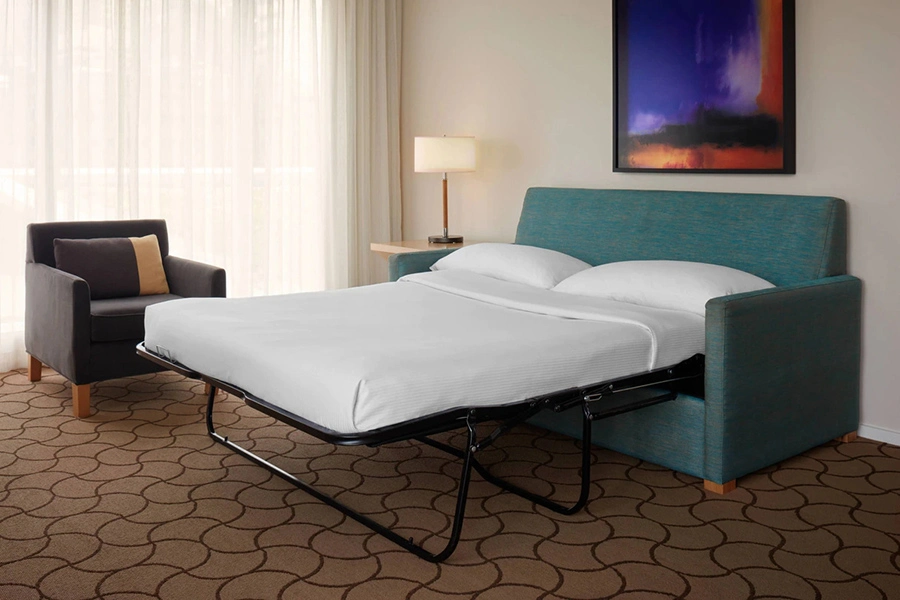 Modern Design Apartment Hotel Sofa Cum Bed Living Room Furniture Set High Quality Functional Folding Fabric Sofa Bed