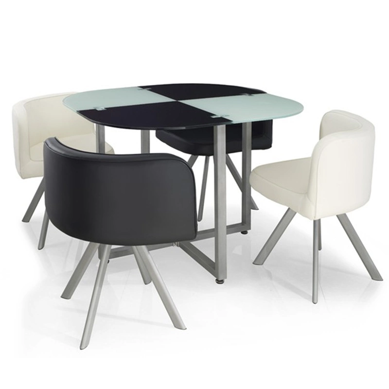 Modern Luxury Rectangle Glass Top Dining Table Dining Room Furniture