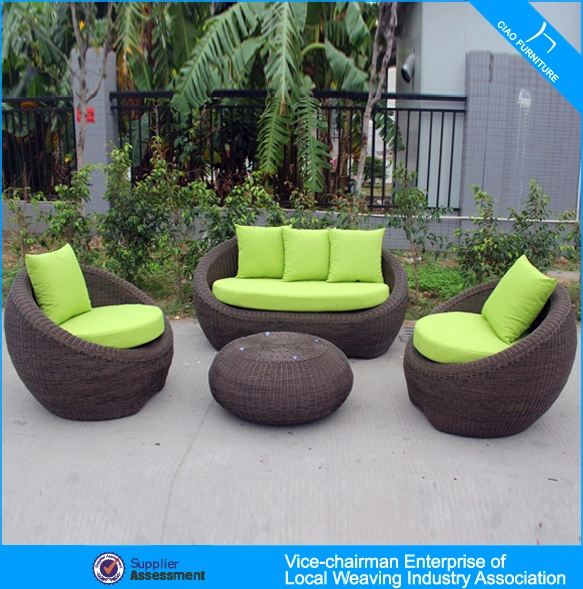 Outdoor Furniture Setional Round Rattan Leisure Sofa (CF1270)